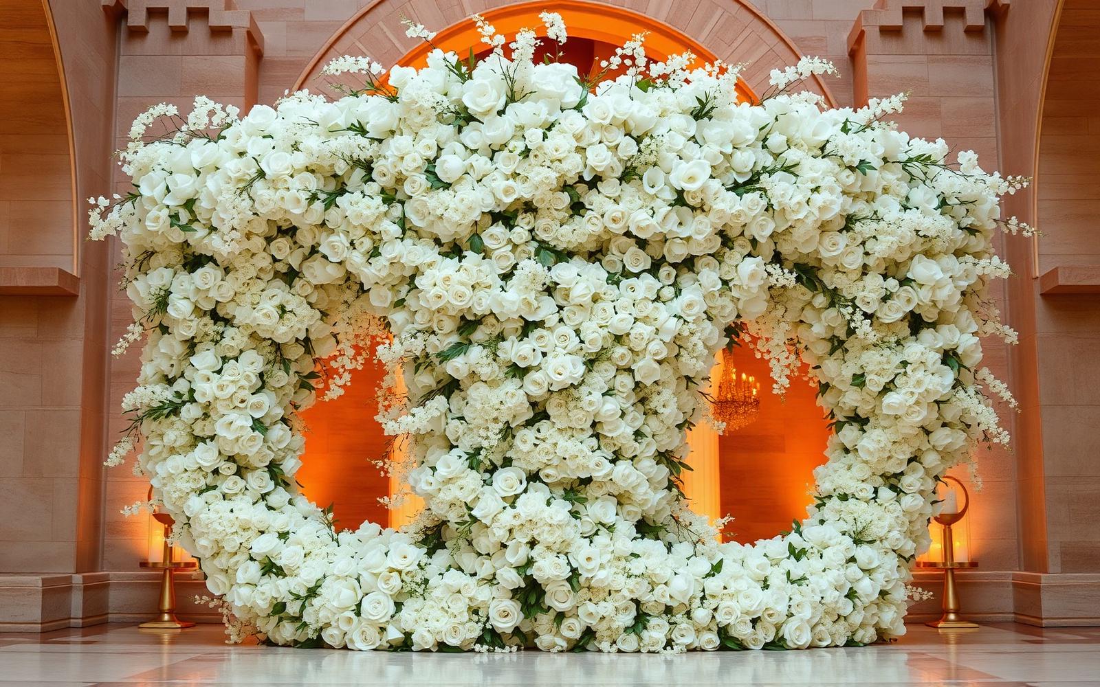 Sculptural white florals