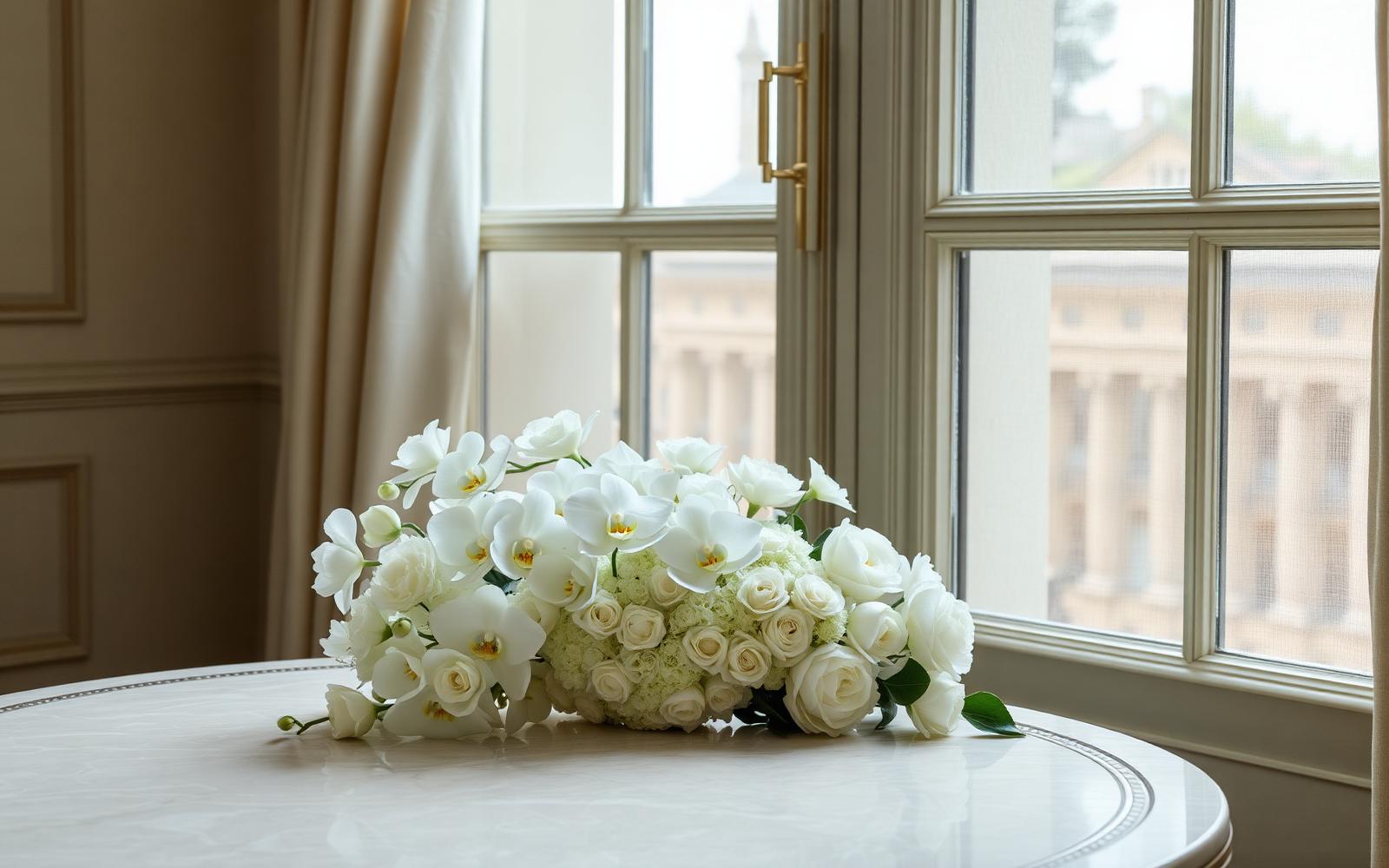 Sculptural white blooms